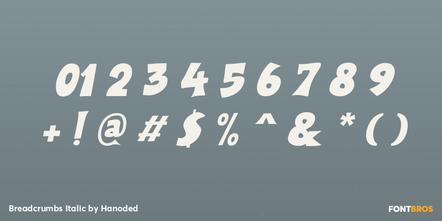 Breadcrumbs Italic Font Poster #1