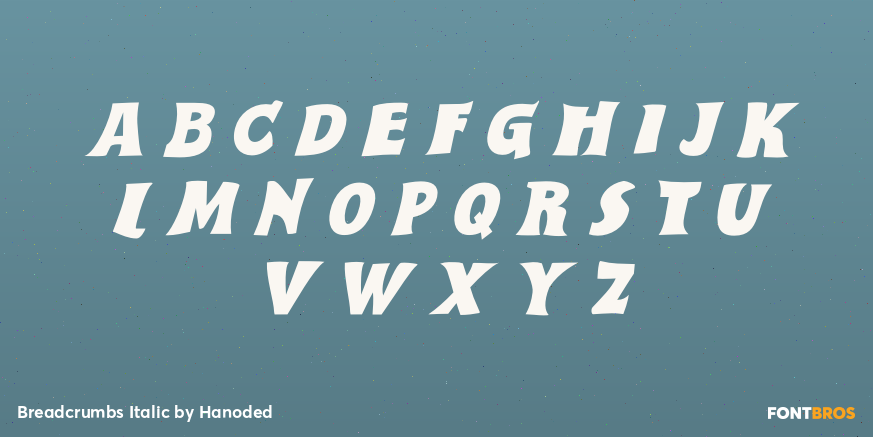 Breadcrumbs Italic Font Poster #1
