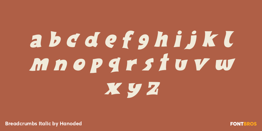 Breadcrumbs Italic Font Poster #1