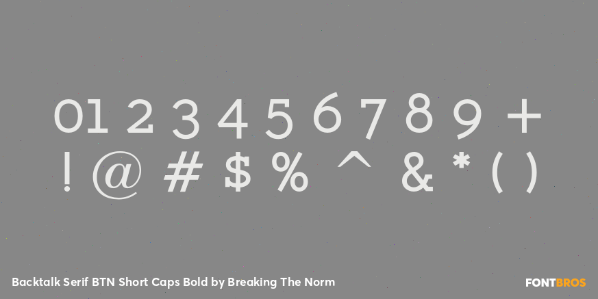 Backtalk Serif BTN Short Caps Bold Font Poster #4