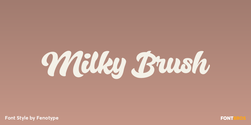 Milky Brush Font Poster #1