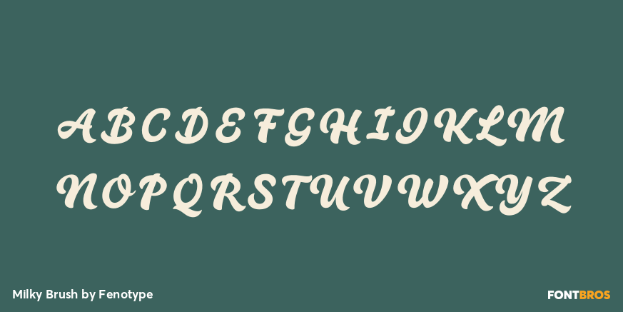 Milky Brush Font Poster #1
