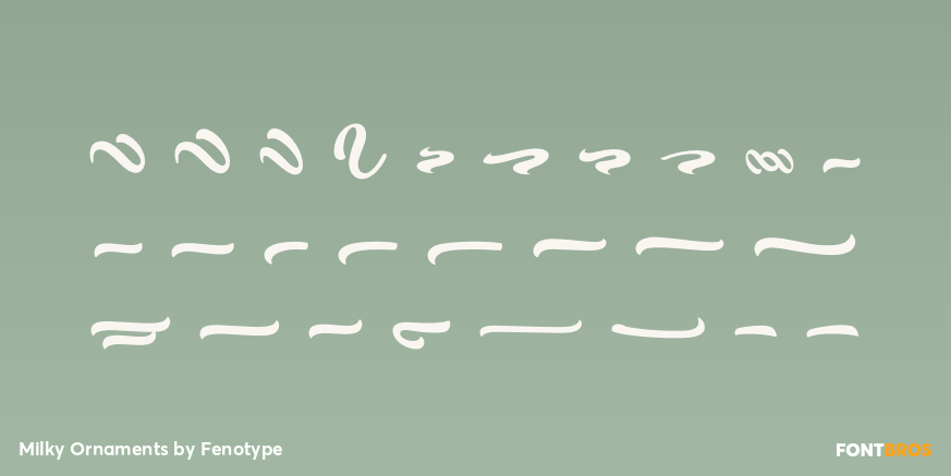 Milky Ornaments Font Poster #2