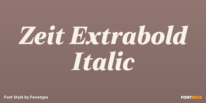 Zeit Extrabold Italic Font Poster #1