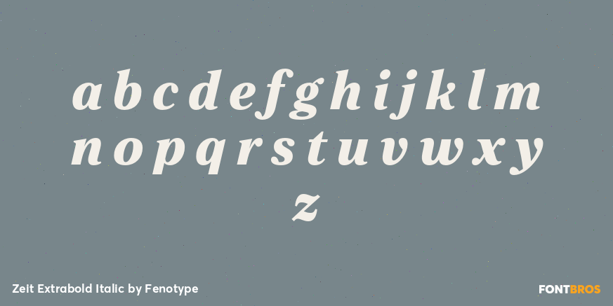 Zeit Extrabold Italic Font Poster #1