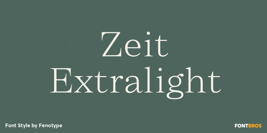 Zeit Extralight Font Poster #1
