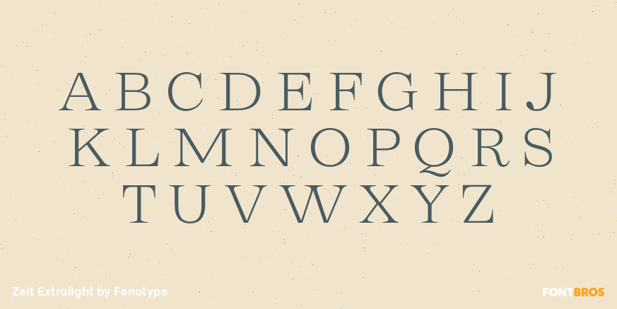 Zeit Extralight Font Poster #2