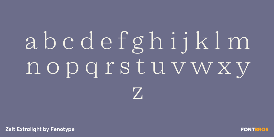 Zeit Extralight Font Poster #3