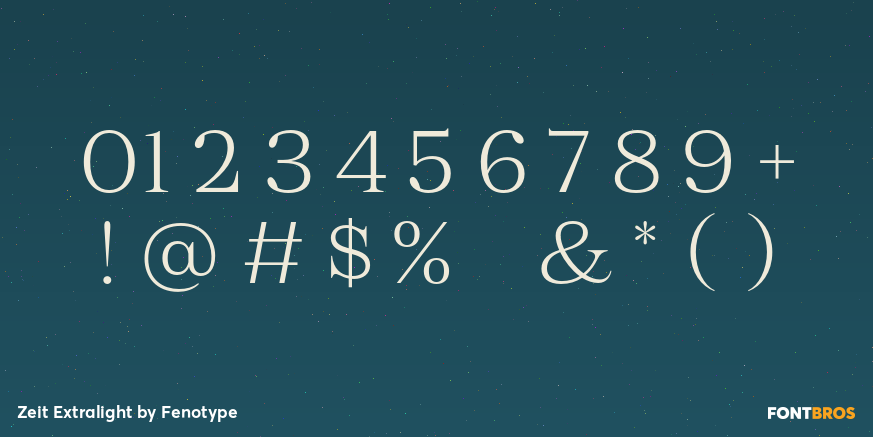 Zeit Extralight Font Poster #4