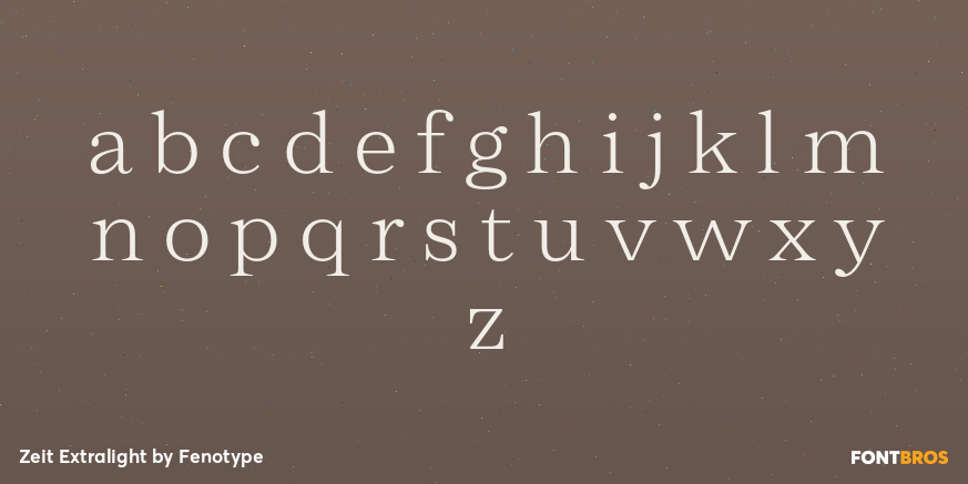 Zeit Extralight Font Poster #1