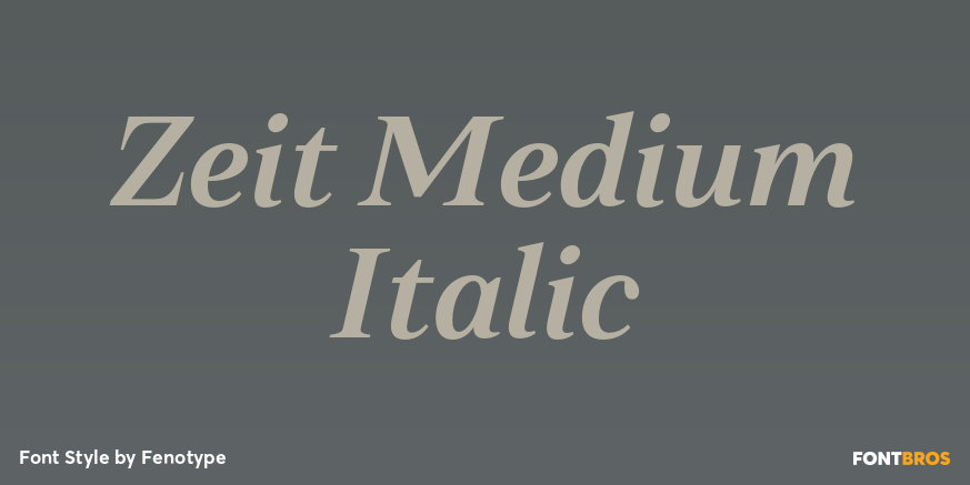 Zeit Medium Italic Font Poster #1
