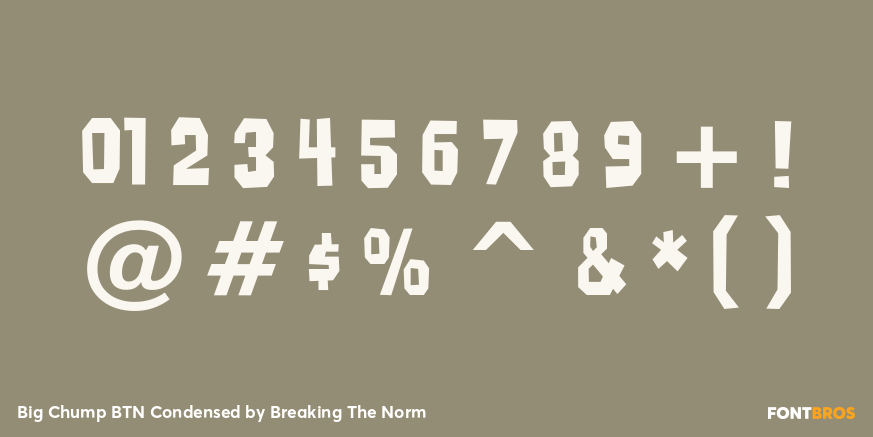 Big Chump BTN Condensed Font Poster #1