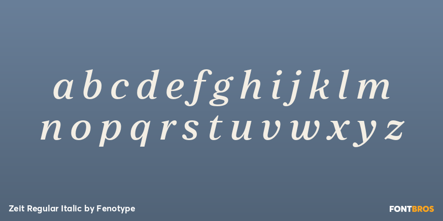 Zeit Regular Italic Font Poster #3