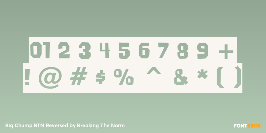 Big Chump BTN Reversed Font Poster #4