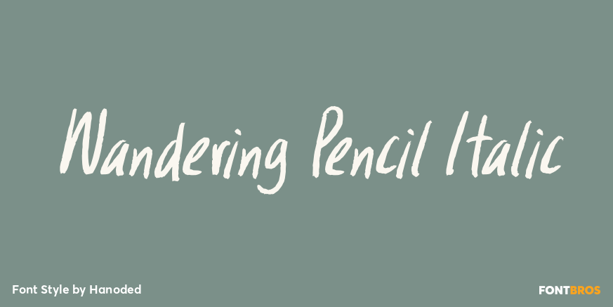 Wandering Pencil Italic Font Poster #1
