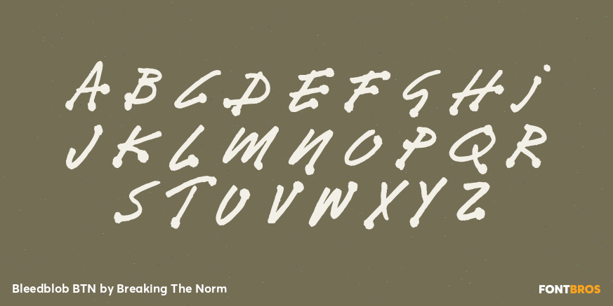 Bleedblob BTN Font Poster #2