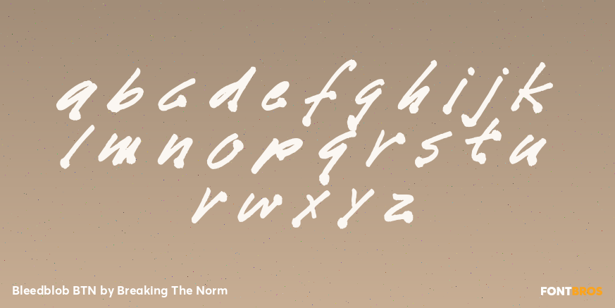 Bleedblob BTN Font Poster #3