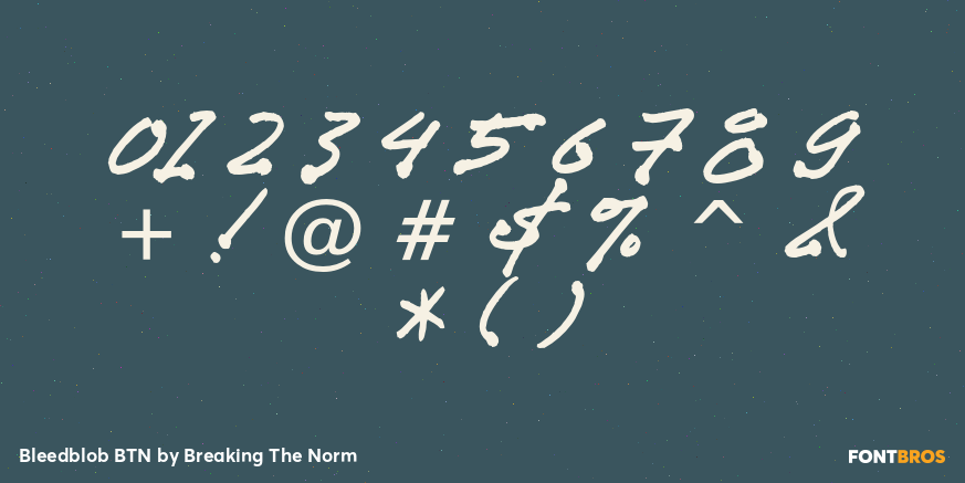 Bleedblob BTN Font Poster #4