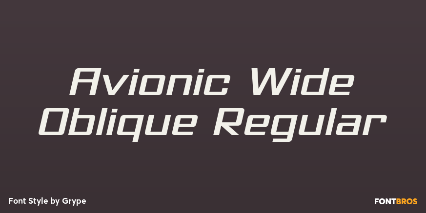 Avionic Wide Oblique Regular Font Poster #1