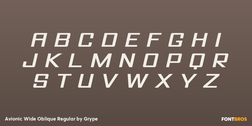 Avionic Wide Oblique Regular Font Poster #2