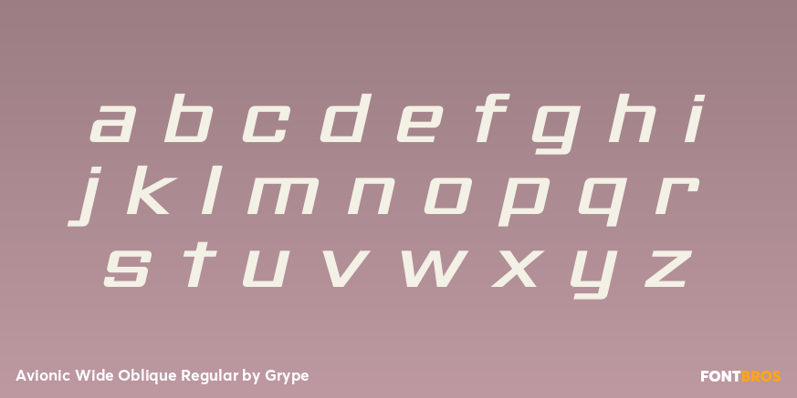 Avionic Wide Oblique Regular Font Poster #3