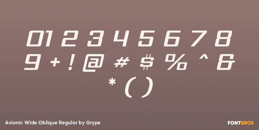 Avionic Wide Oblique Regular Font Poster #4