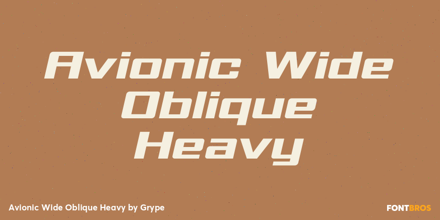 Avionic Wide Oblique Heavy Font Poster #1