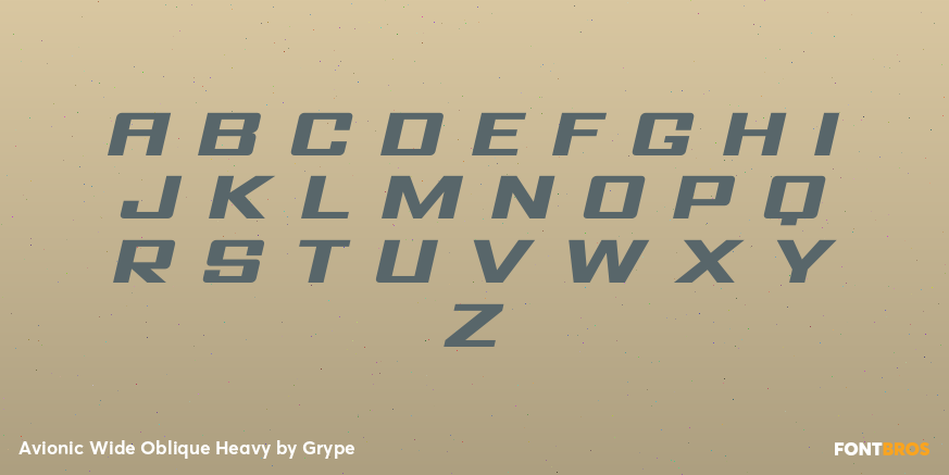 Avionic Wide Oblique Heavy Font Poster #2