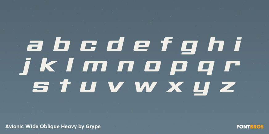Avionic Wide Oblique Heavy Font Poster #3