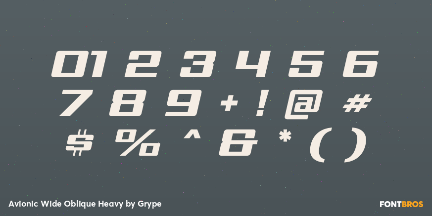 Avionic Wide Oblique Heavy Font Poster #4