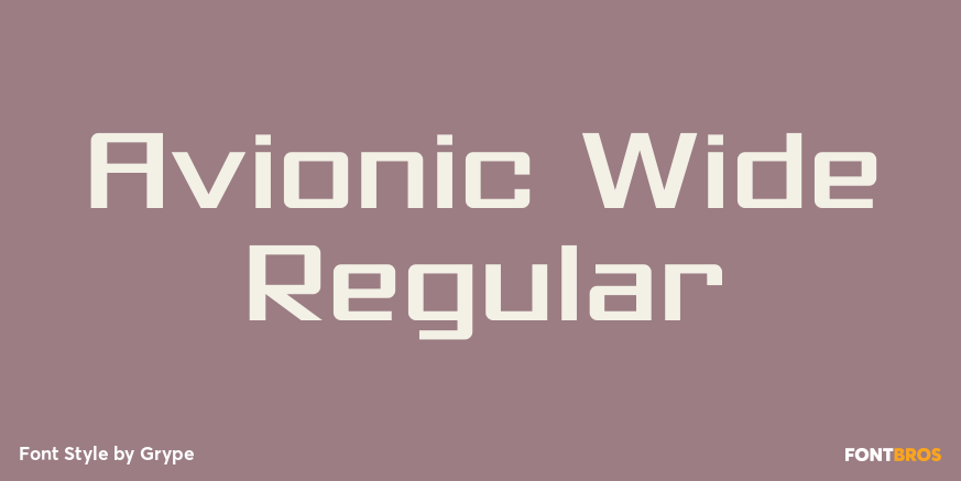 Avionic Wide Regular Font Poster #1