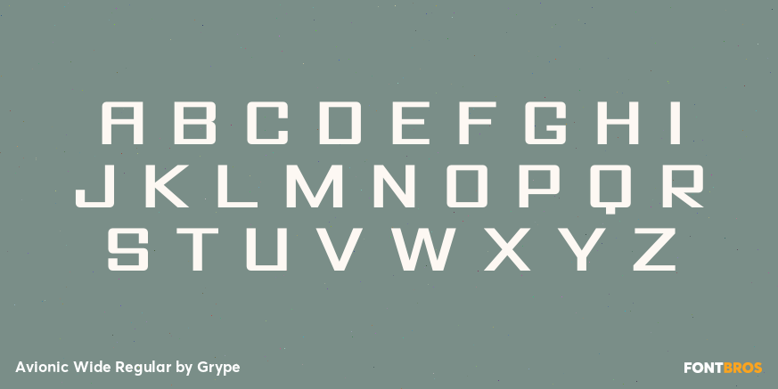 Avionic Wide Regular Font Poster #2