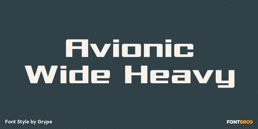 Avionic Wide Heavy Font Poster #1