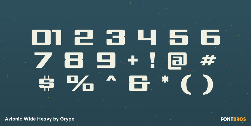 Avionic Wide Heavy Font Poster #4