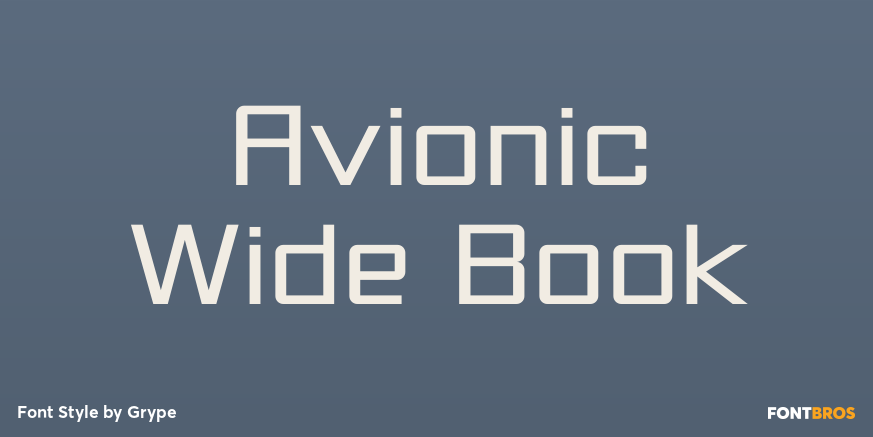 Avionic Wide Book Font Poster #1