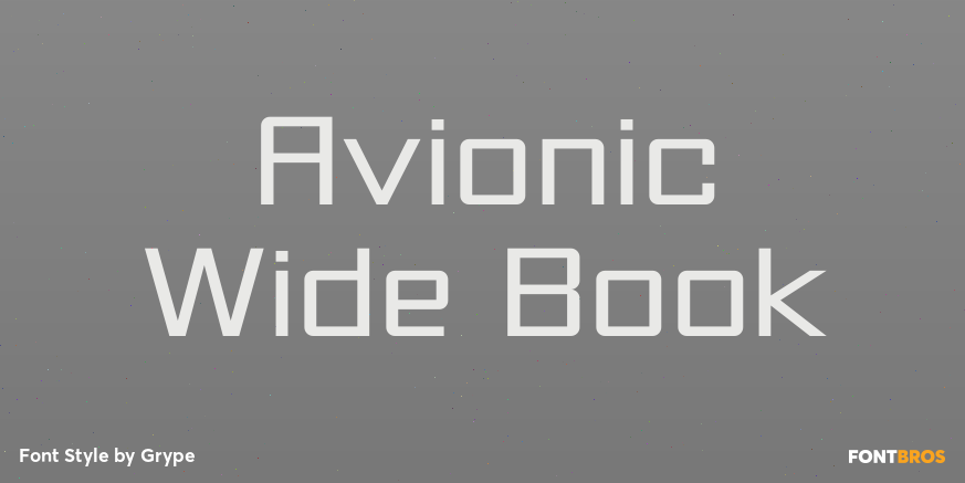Avionic Wide Book Font Poster #1