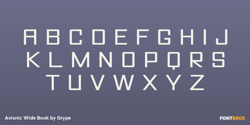 Avionic Wide Book Font Poster #2