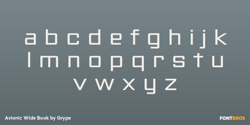 Avionic Wide Book Font Poster #3