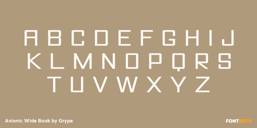 Avionic Wide Book Font Poster #1