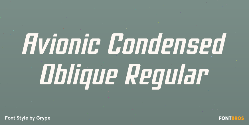 Avionic Condensed Oblique Regular Font Poster #1