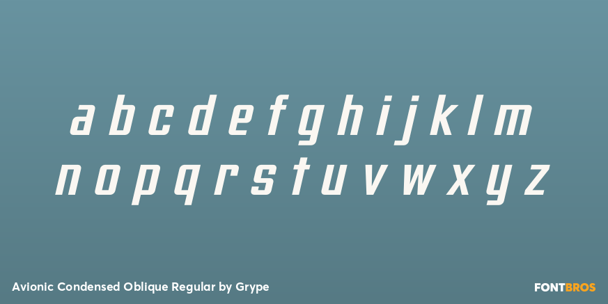 Avionic Condensed Oblique Regular Font Poster #3