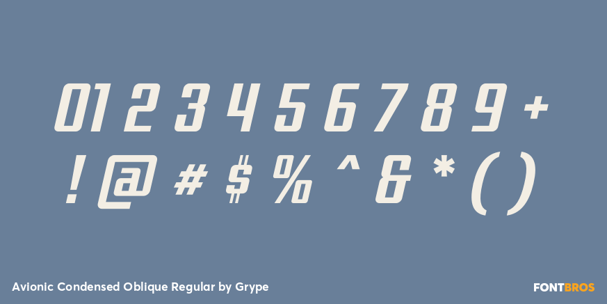 Avionic Condensed Oblique Regular Font Poster #4