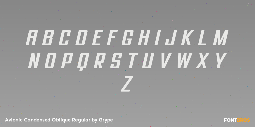 Avionic Condensed Oblique Regular Font Poster #1