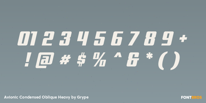 Avionic Condensed Oblique Heavy Font Poster #1