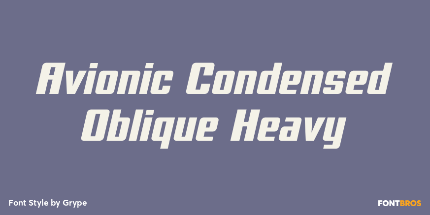 Avionic Condensed Oblique Heavy Font Poster #1