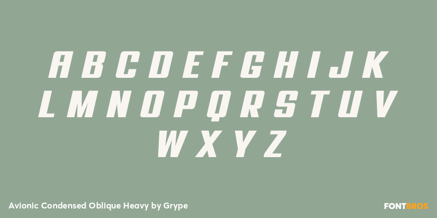 Avionic Condensed Oblique Heavy Font Poster #2