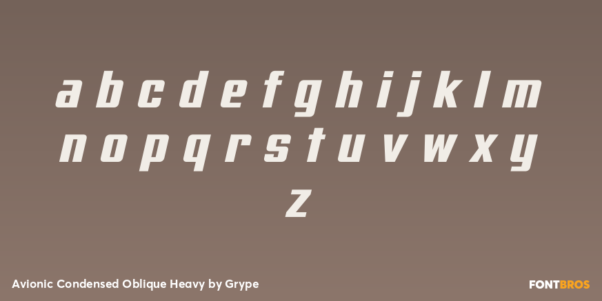 Avionic Condensed Oblique Heavy Font Poster #3
