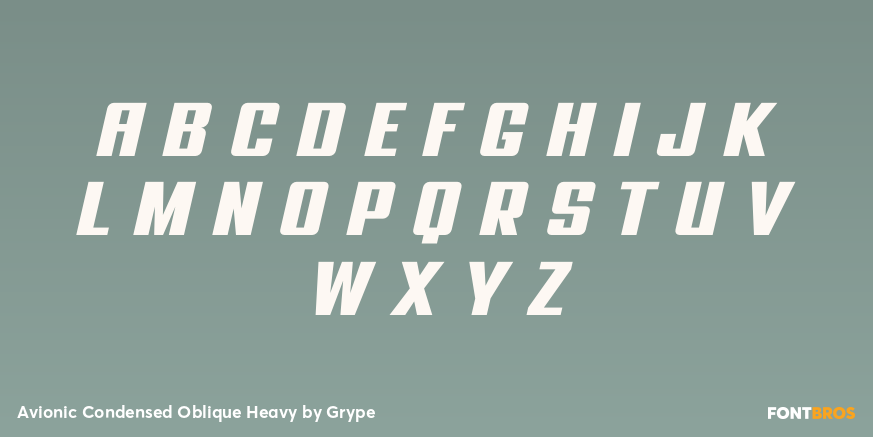 Avionic Condensed Oblique Heavy Font Poster #1