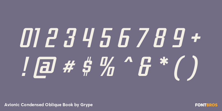 Avionic Condensed Oblique Book Font Poster #1