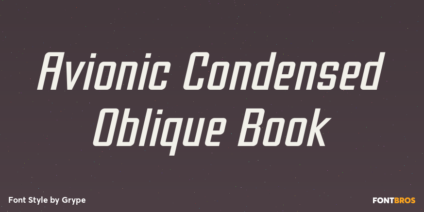 Avionic Condensed Oblique Book Font Poster #1